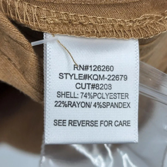 Velvet Heart Cori V-Neck Button Tie Front Ribbed Top In Camel Womens Size S NWT - Picture 8 of 11